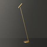 Modern Slim Brass LED Uplight Floor Lamp with Three Color Temperatures for Contemporary Living Rooms