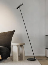 Modern Slim Brass LED Uplight Floor Lamp with Three Color Temperatures for Contemporary Living Rooms