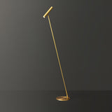 Modern Slim Brass LED Uplight Floor Lamp with Three Color Temperatures for Contemporary Living Rooms