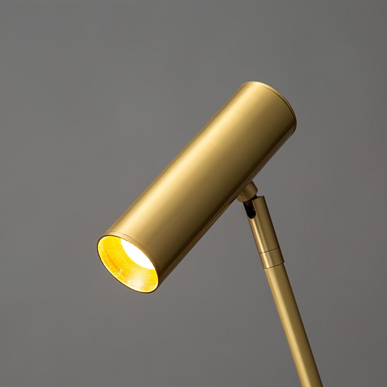 Modern Slim Brass LED Uplight Floor Lamp with Three Color Temperatures for Contemporary Living Rooms