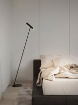 Modern Slim Brass LED Uplight Floor Lamp with Three Color Temperatures for Contemporary Living Rooms