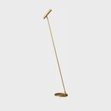 Modern Slim Brass LED Uplight Floor Lamp with Three Color Temperatures for Contemporary Living Rooms