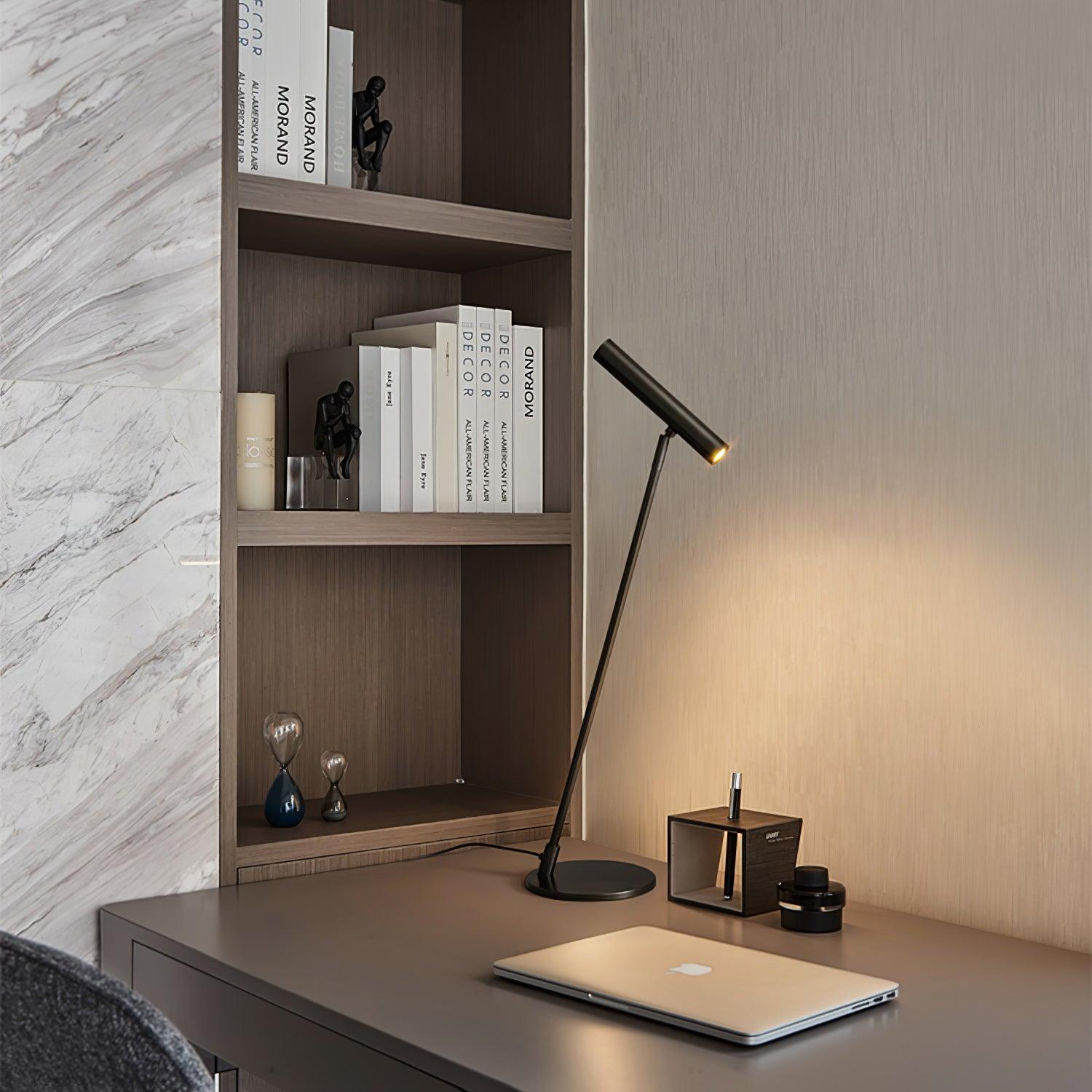 Tom Modern Brass LED Table Lamp with Adjustable Head and Three Color Temperatures