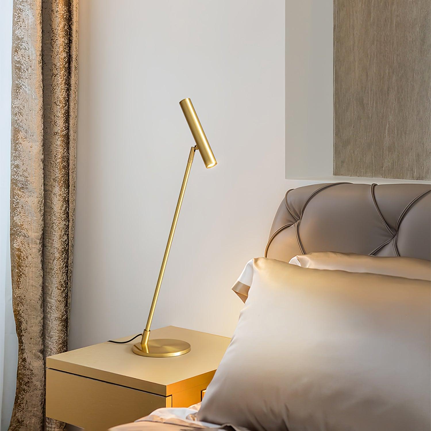 Tom Modern Brass LED Table Lamp with Adjustable Head and Three Color Temperatures