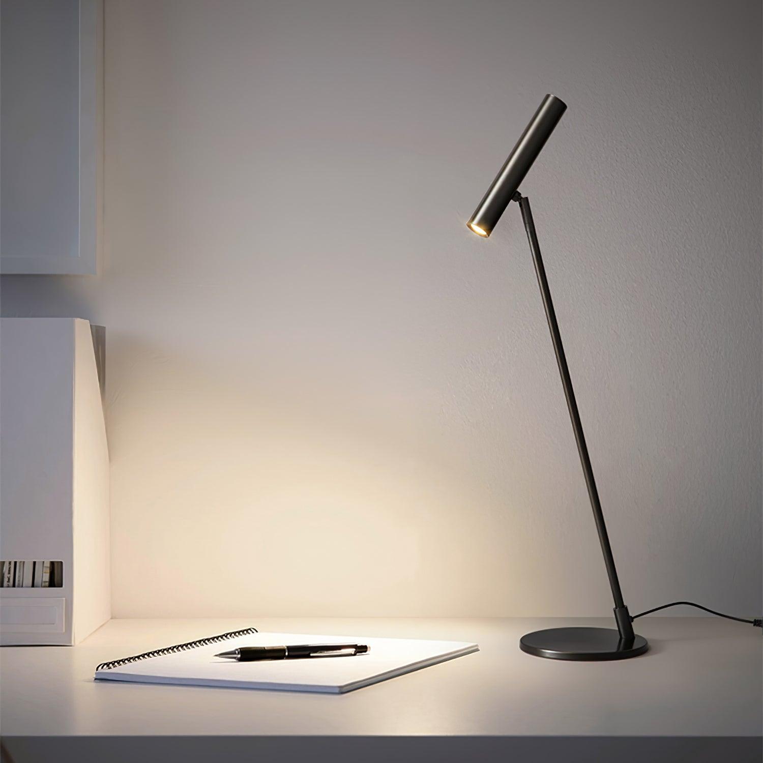 Tom Modern Brass LED Table Lamp with Adjustable Head and Three Color Temperatures