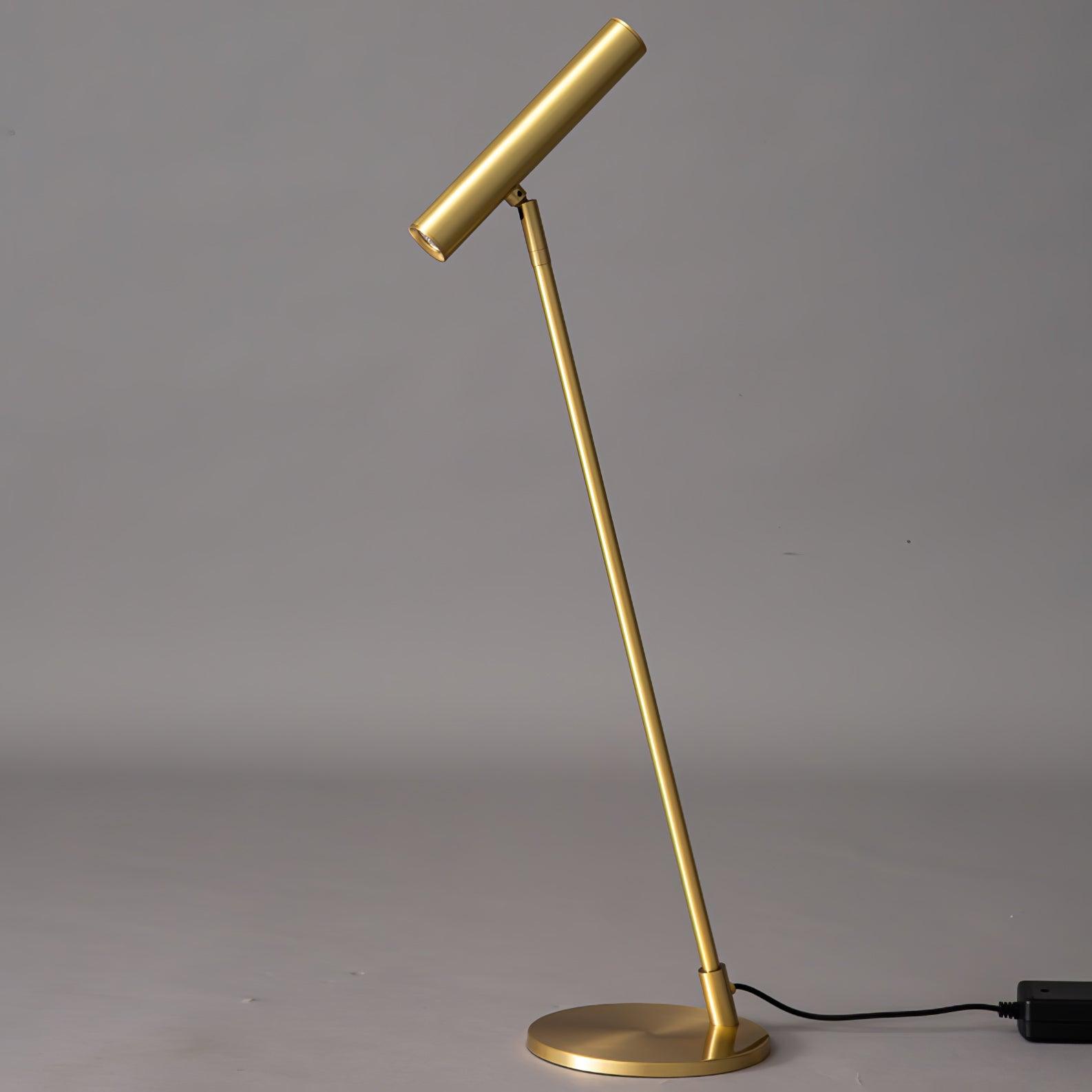 Tom Modern Brass LED Table Lamp with Adjustable Head and Three Color Temperatures