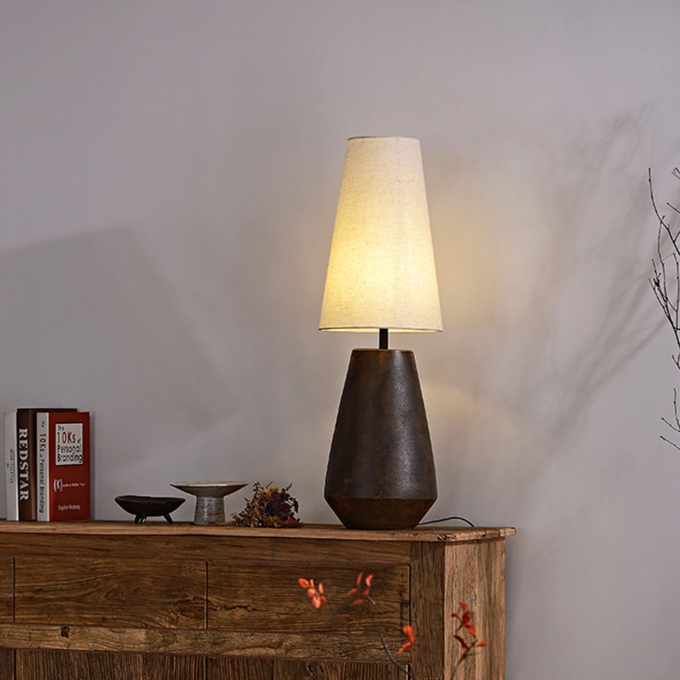 vintage-handcrafted-rustic-ceramic-table-lamp-with-beige-linen-shade-and-aged-texture