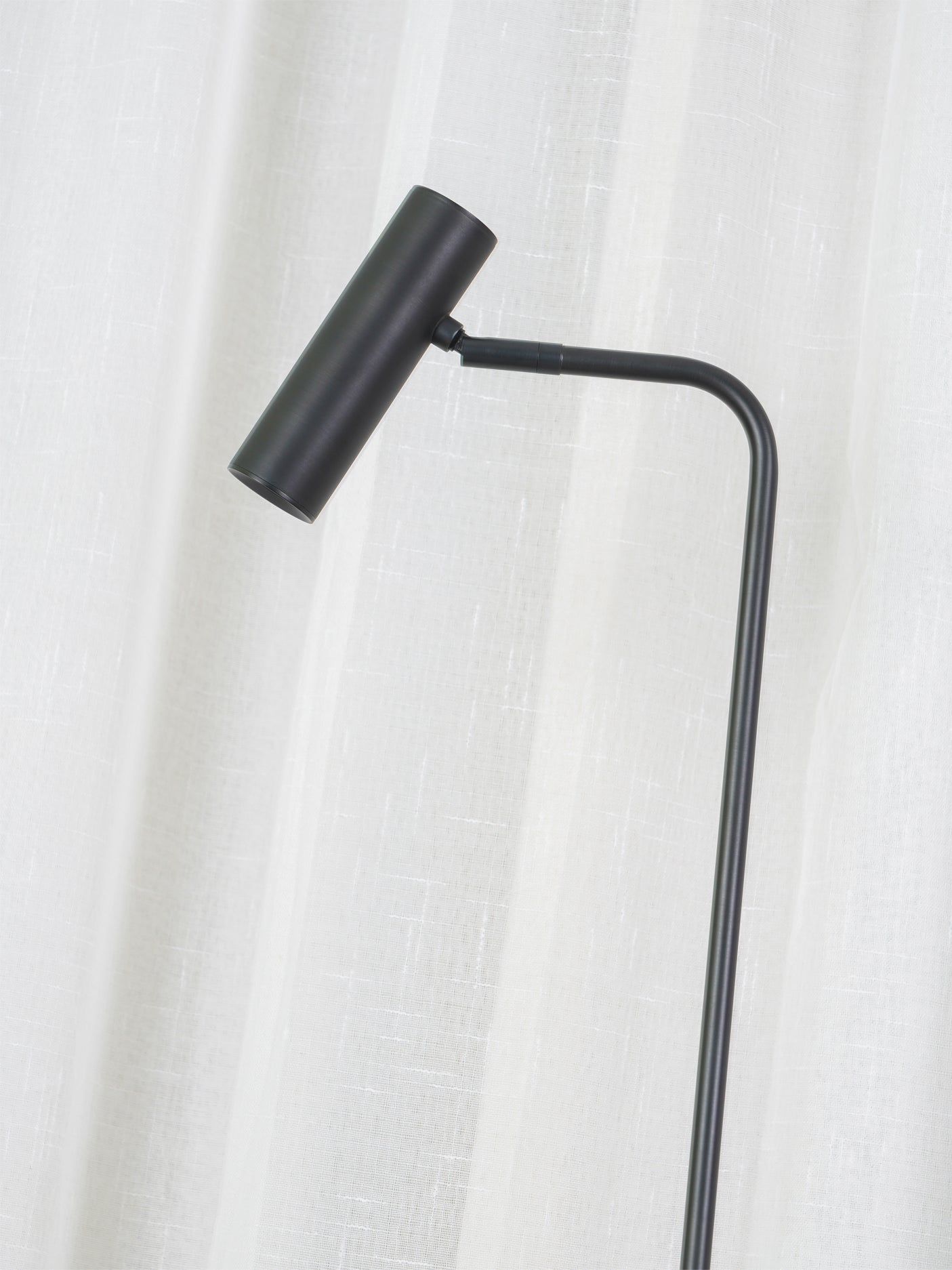 Modern Minimalist Adjustable LED Reading Floor Lamp with Slim Brass Body