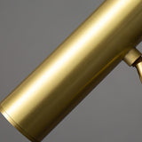 Modern Minimalist Adjustable LED Reading Floor Lamp with Slim Brass Body