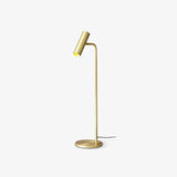 Modern Brass LED Table Lamp with Adjustable Head and Satin Finish Design