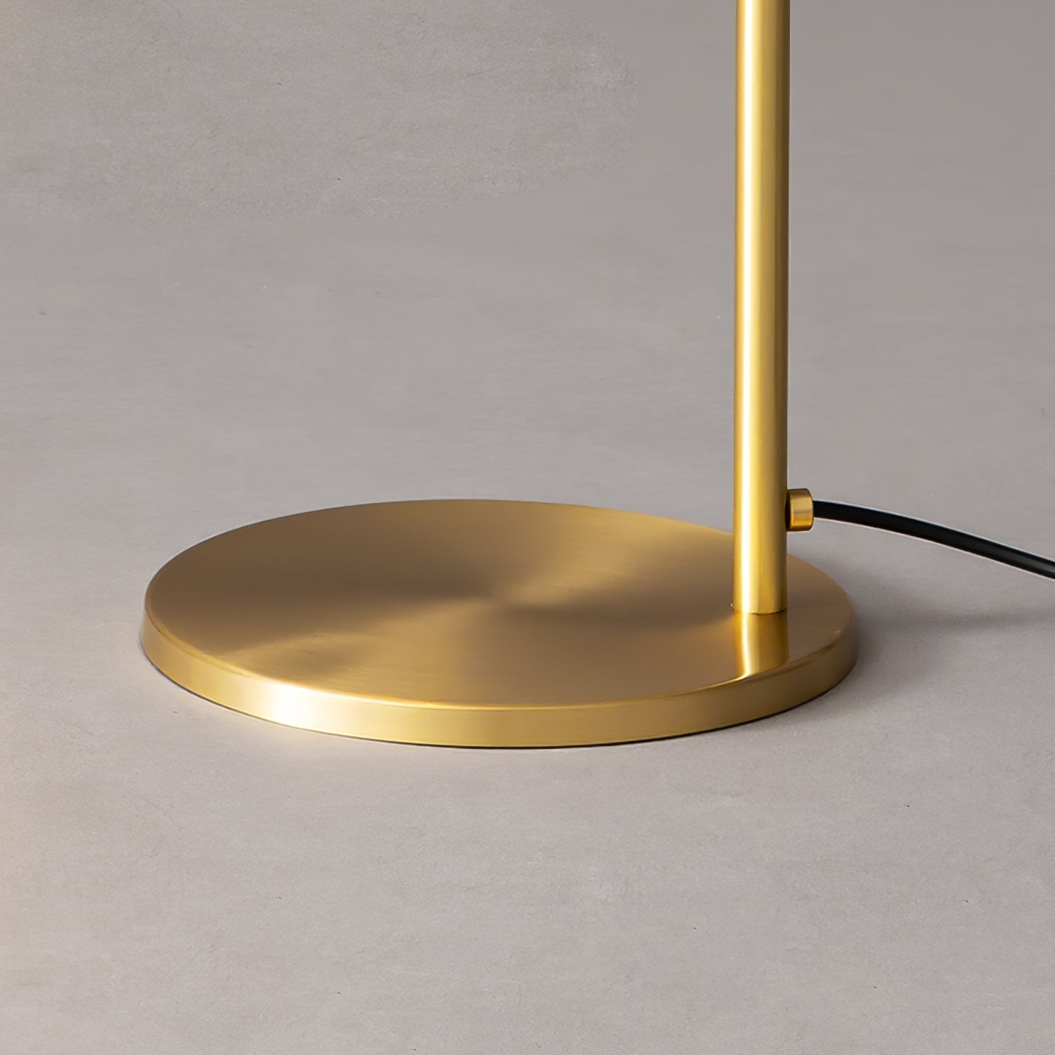Modern Brass LED Table Lamp with Adjustable Head and Satin Finish Design