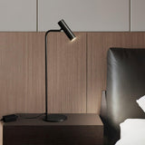 Modern Brass LED Table Lamp with Adjustable Head and Satin Finish Design