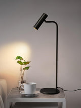 Modern Brass LED Table Lamp with Adjustable Head and Satin Finish Design