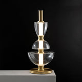 Modern Totem Geometric Glass Table Lamp with Integrated LED for Living Room Decor