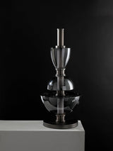 Modern Totem Geometric Glass Table Lamp with Integrated LED for Living Room Decor