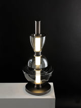 Modern Totem Geometric Glass Table Lamp with Integrated LED for Living Room Decor