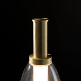 Modern Totem Geometric Glass Table Lamp with Integrated LED for Living Room Decor