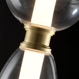 Modern Totem Geometric Glass Table Lamp with Integrated LED for Living Room Decor