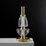 Modern Totem Geometric Glass Table Lamp with Integrated LED for Living Room Decor