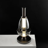 Modern Totem Geometric Glass Table Lamp with Integrated LED for Living Room Decor