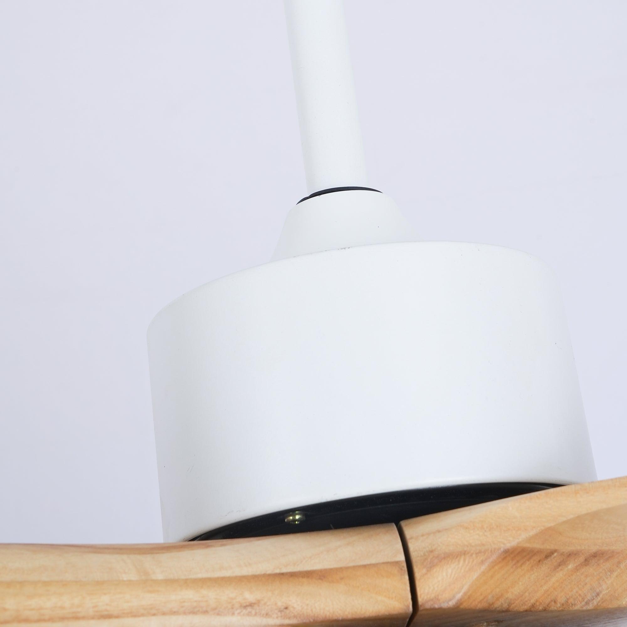Modern LED Integrated Ceiling Fan with Wood Blades and Remote Control Light