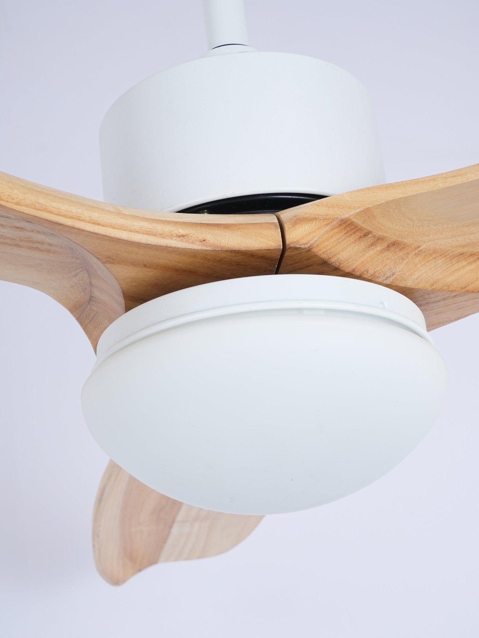 Modern LED Integrated Ceiling Fan with Wood Blades and Remote Control Light