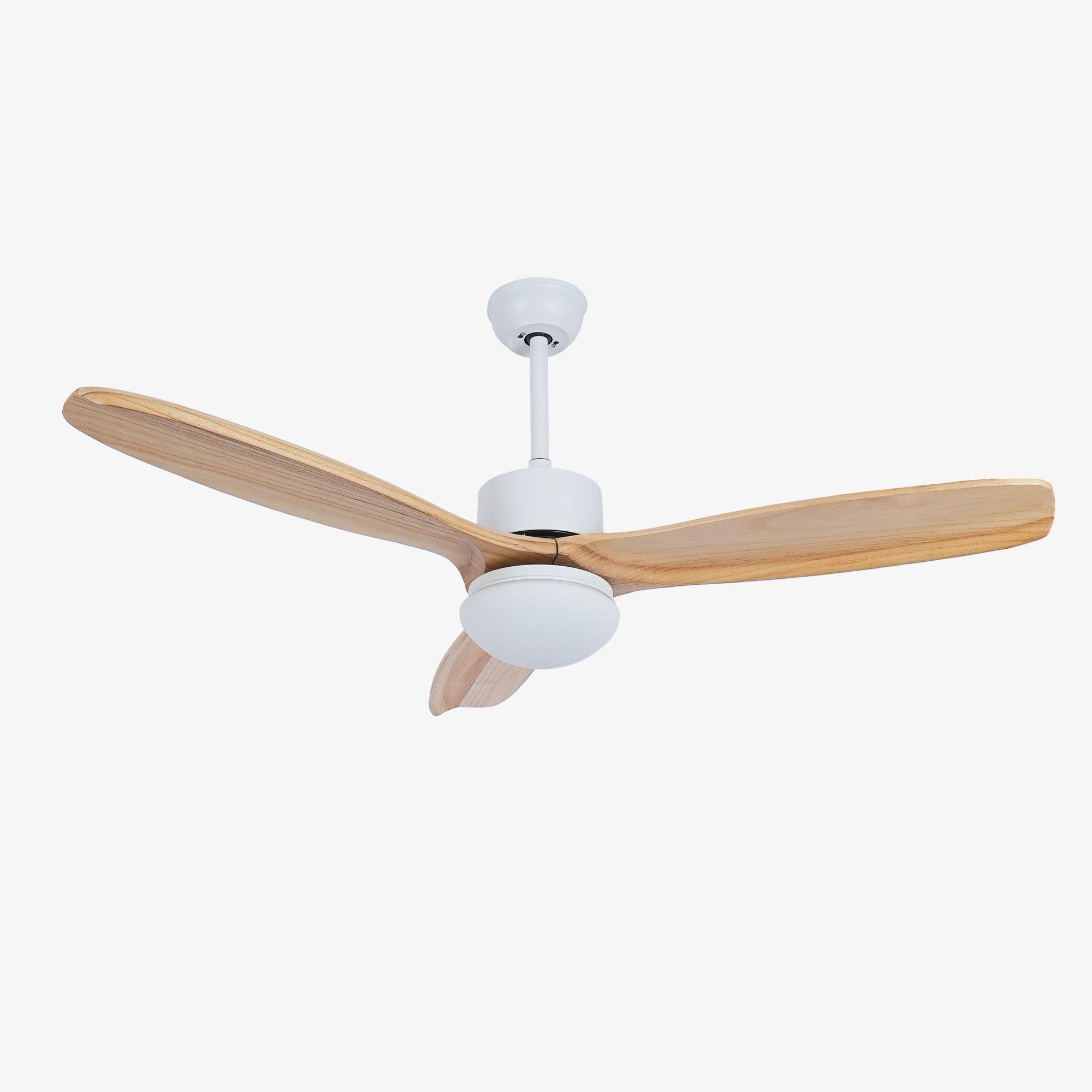 Modern LED Integrated Ceiling Fan with Wood Blades and Remote Control Light
