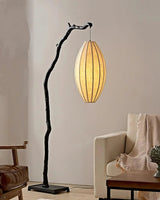sculptural-tree-branch-standing-floor-lamp-with-elegant-fabric-lantern-shade