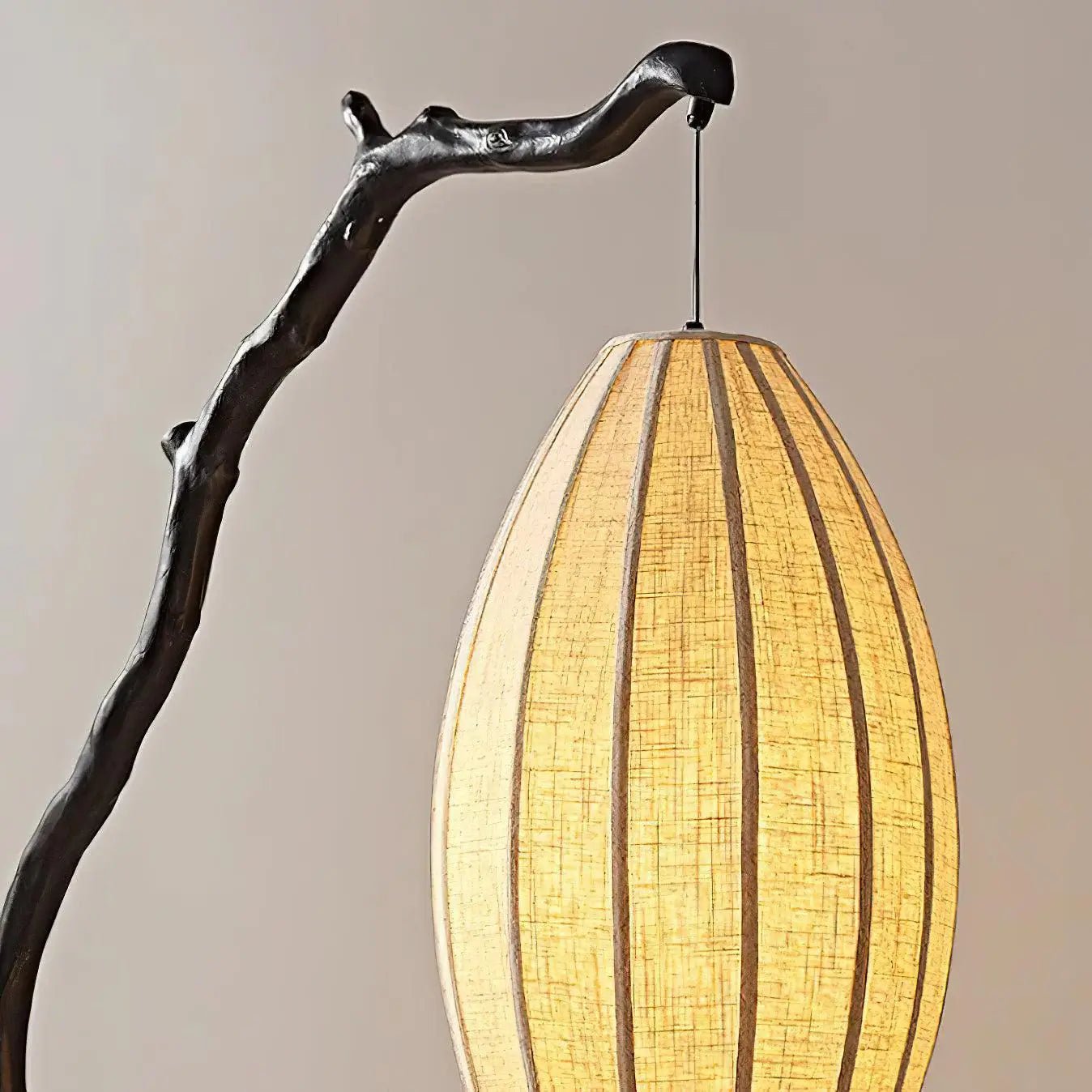 sculptural-tree-branch-standing-floor-lamp-with-elegant-fabric-lantern-shade