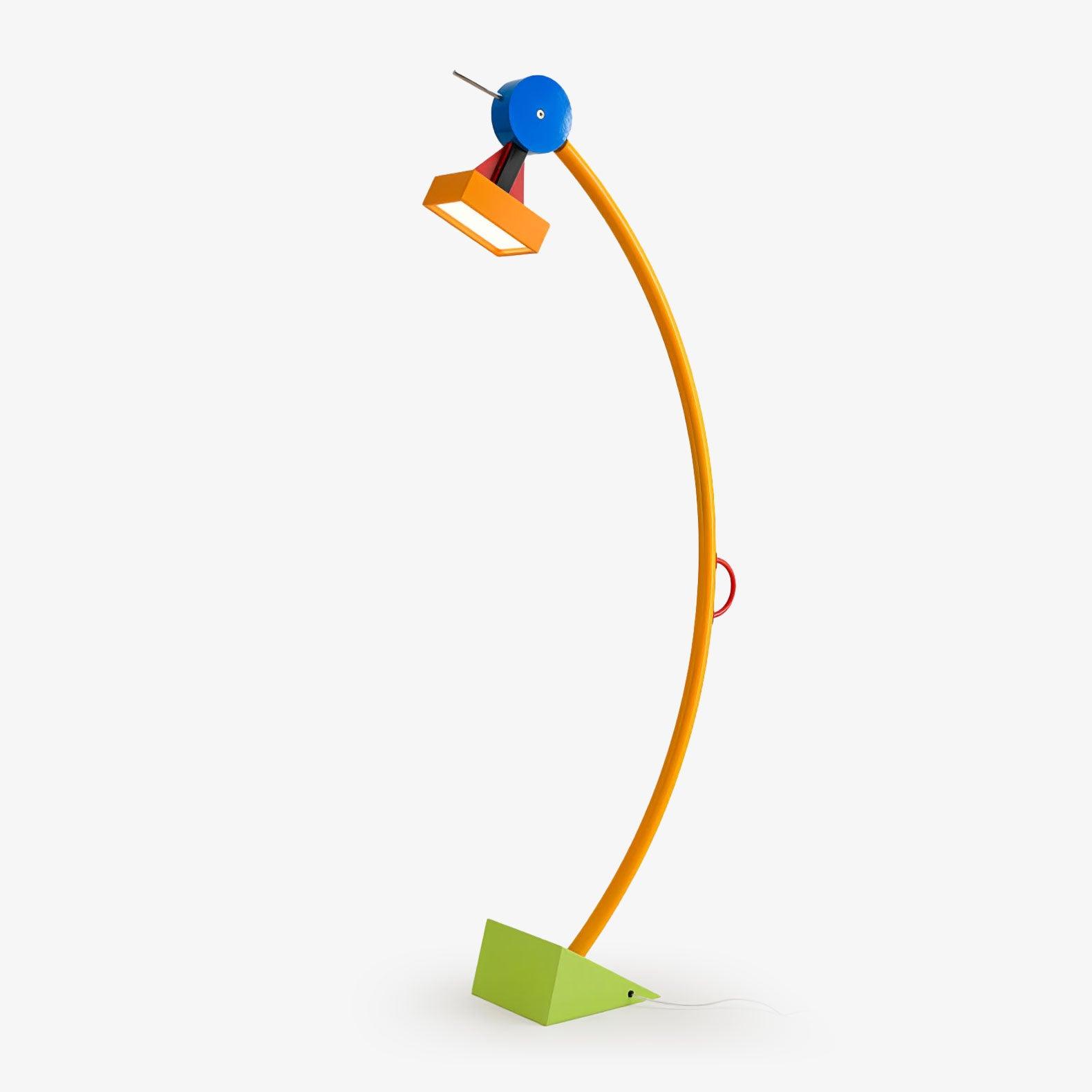 Modern Memphis Style Treetops Geometric Uplight Floor Lamp with Multi Color Finish