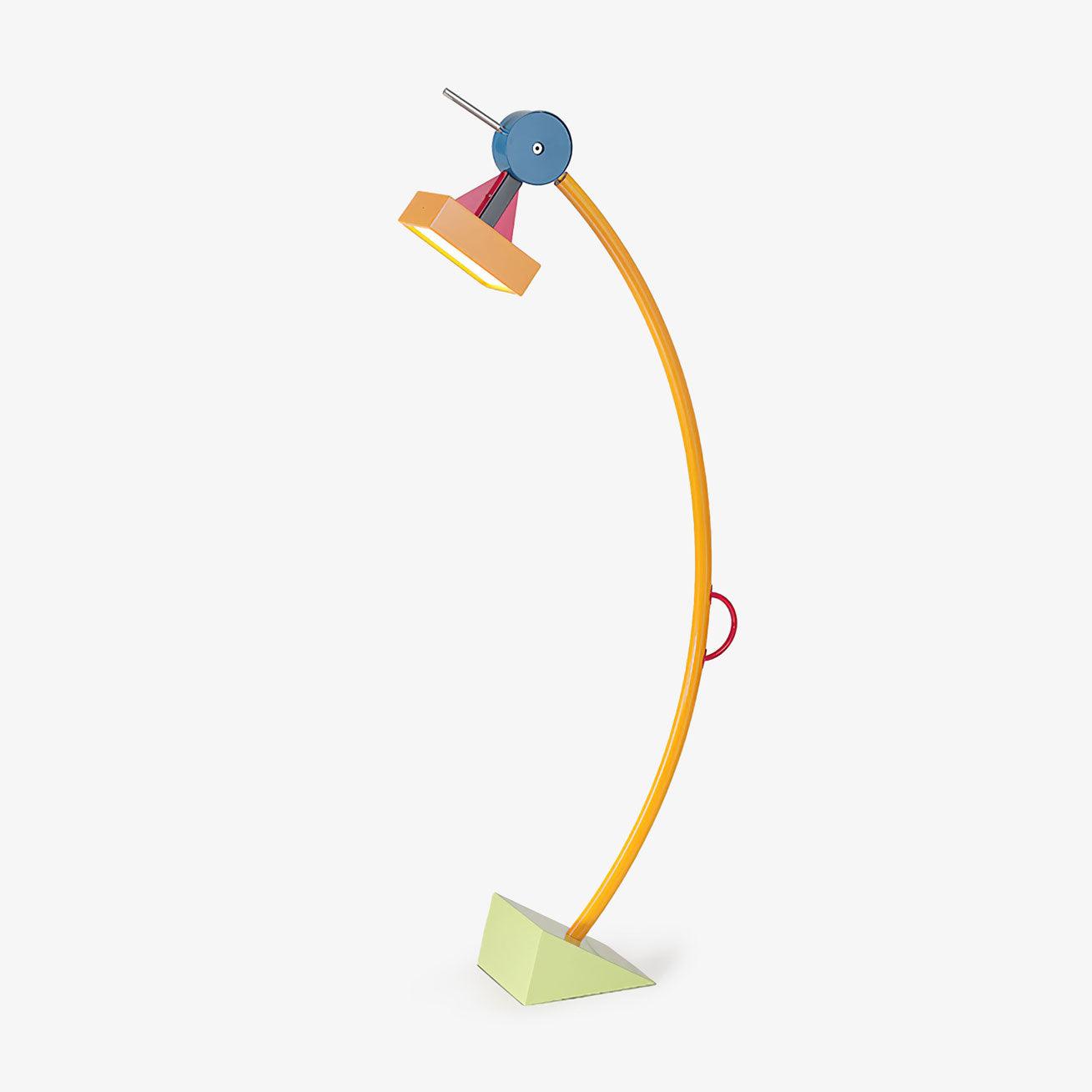 Modern Memphis Style Treetops Geometric Uplight Floor Lamp with Multi Color Finish
