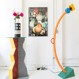 Modern Memphis Style Treetops Geometric Uplight Floor Lamp with Multi Color Finish