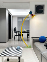 Modern Memphis Style Treetops Geometric Uplight Floor Lamp with Multi Color Finish