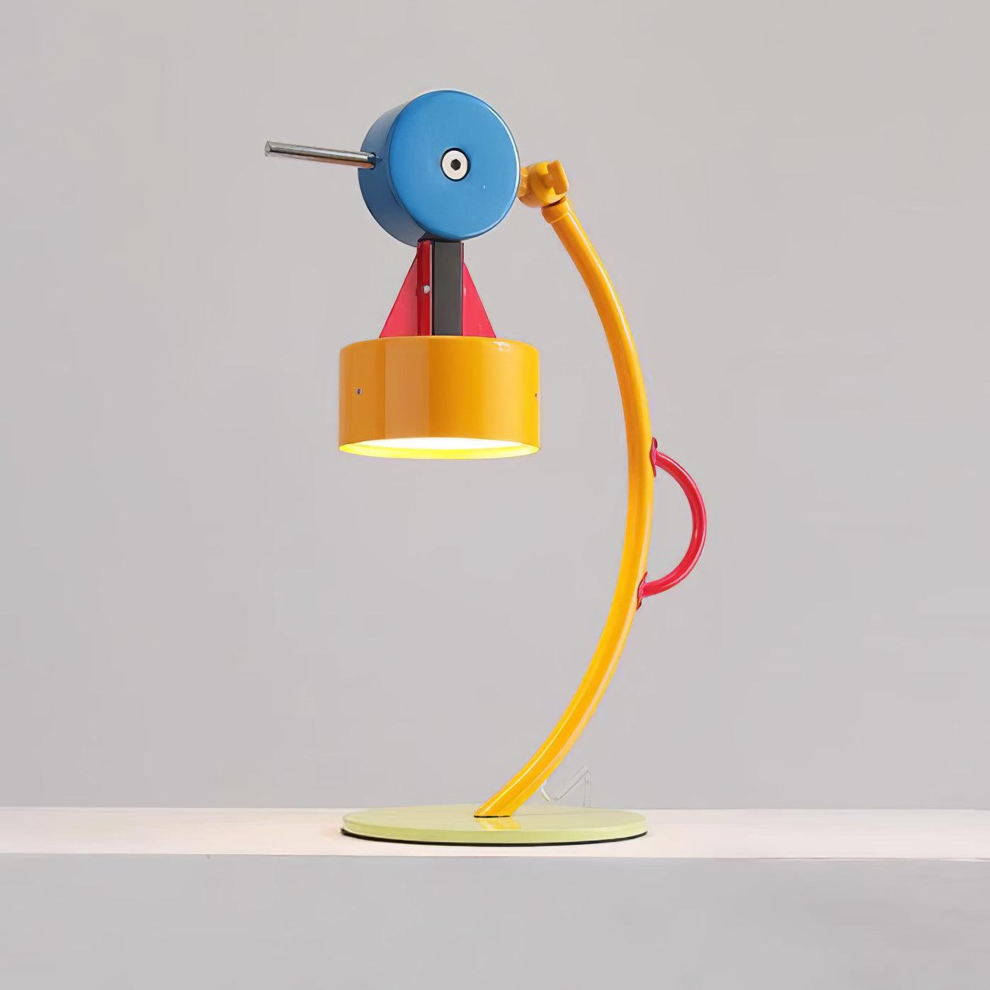 Modern Memphis Style Colorful Geometric LED Table Lamp with Stepless Dimming Control