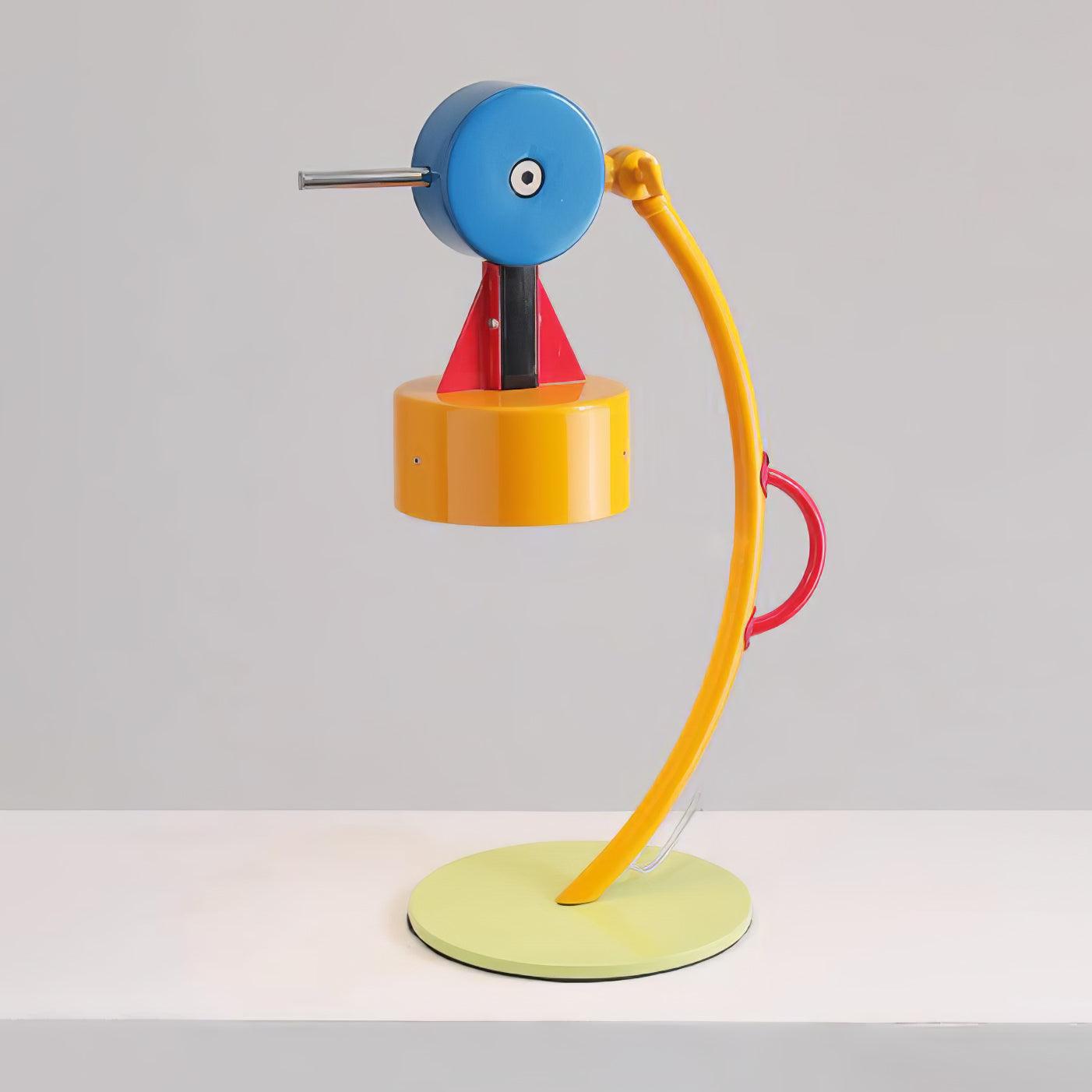 Modern Memphis Style Colorful Geometric LED Table Lamp with Stepless Dimming Control