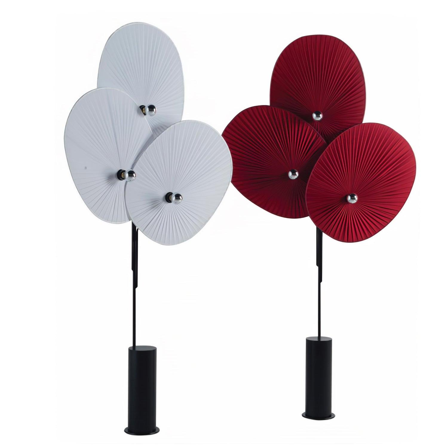 Modern Triple Floral Standing Lamp Multi Color Petal Shades for Living Room and Office