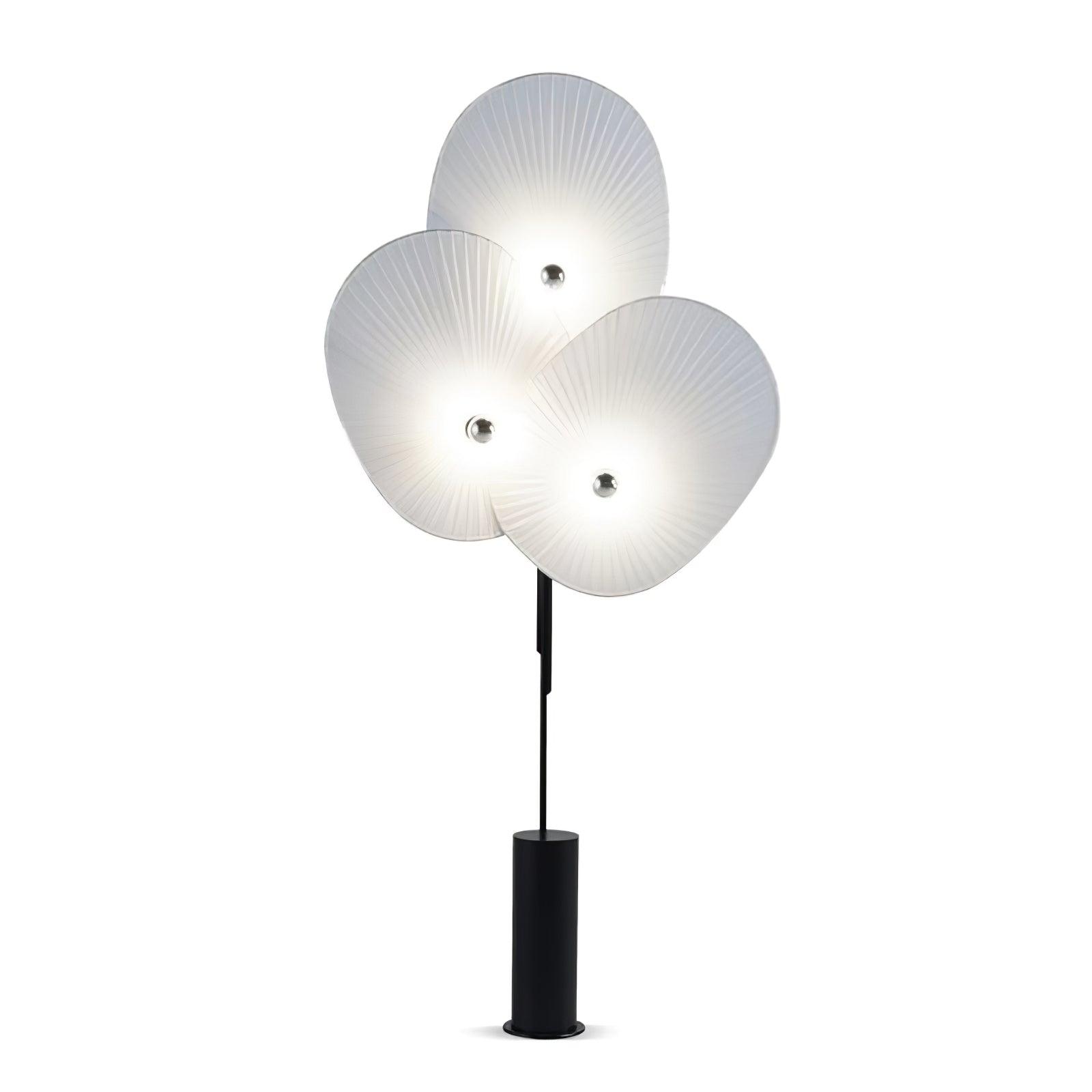 Modern Triple Floral Standing Lamp Multi Color Petal Shades for Living Room and Office