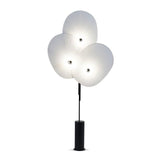 Modern Triple Floral Standing Lamp Multi Color Petal Shades for Living Room and Office