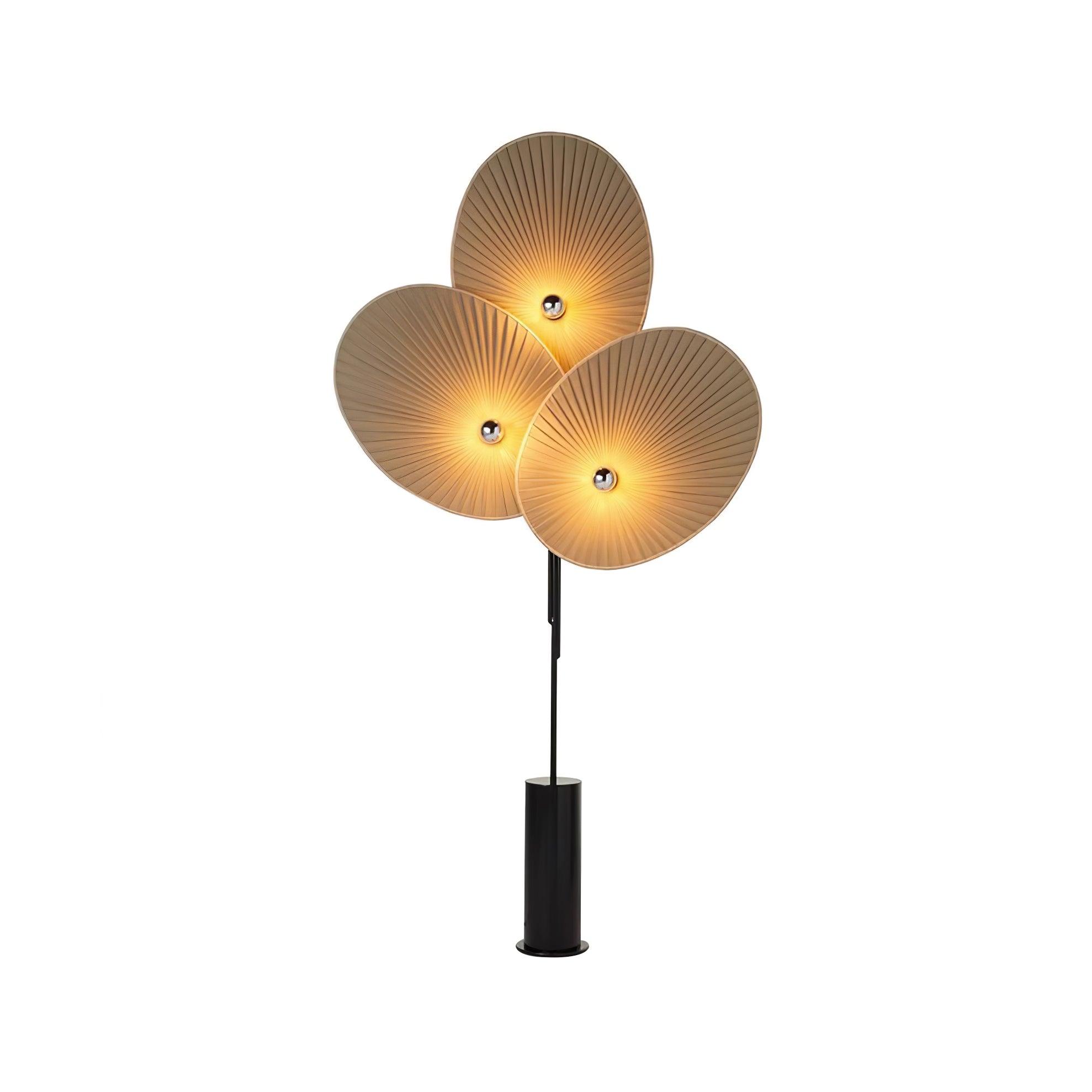Modern Triple Floral Standing Lamp Multi Color Petal Shades for Living Room and Office