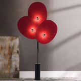 Modern Triple Floral Standing Lamp Multi Color Petal Shades for Living Room and Office