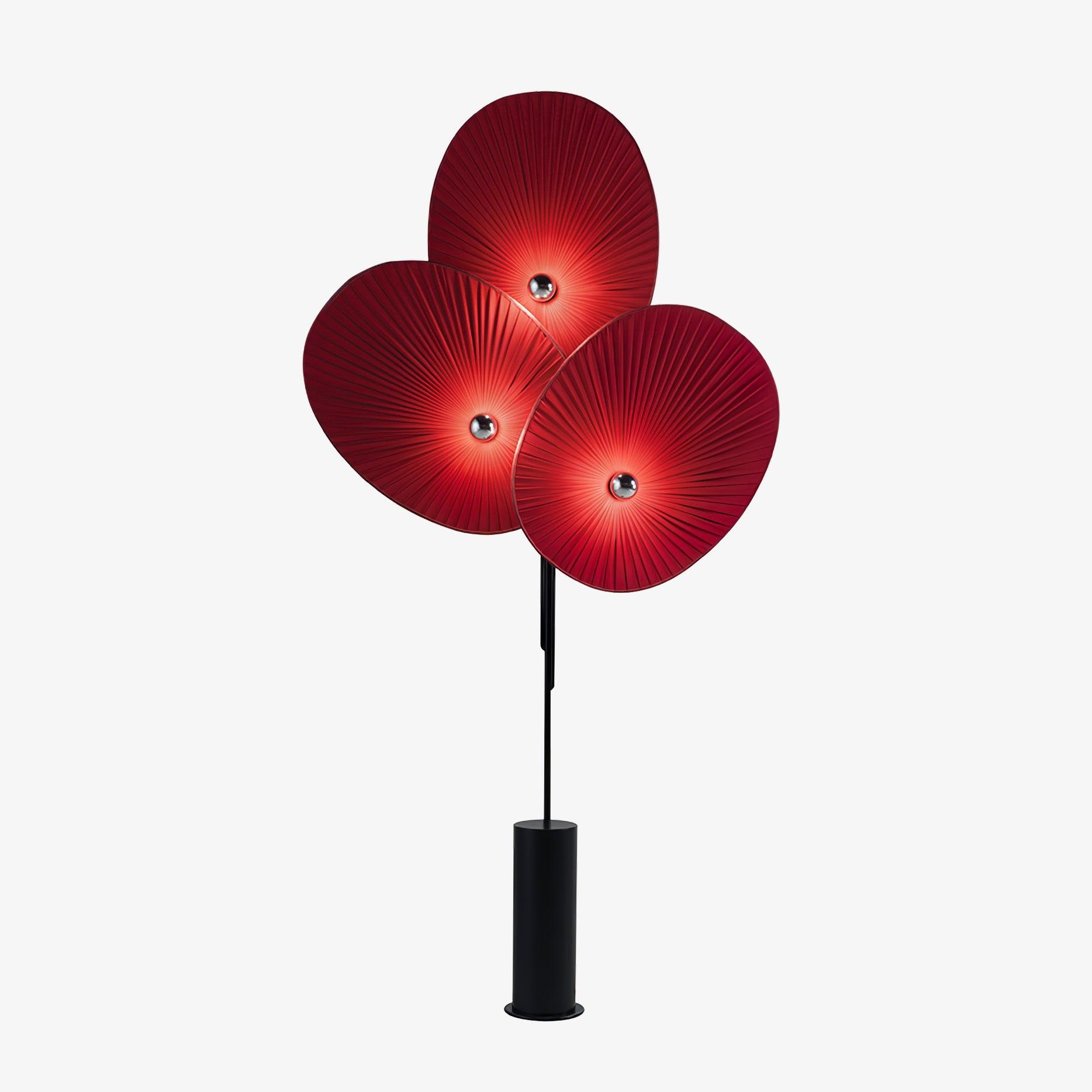 Modern Triple Floral Standing Lamp Multi Color Petal Shades for Living Room and Office