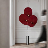 Modern Triple Floral Standing Lamp Multi Color Petal Shades for Living Room and Office