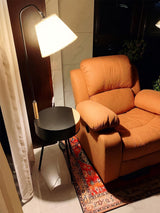 Nordic Wood Tripod Floor Lamp with White Linen Shade for Modern Living Rooms