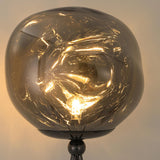 Modern Tripod Rock Lava Floor Lamp with Molten Acrylic Shade Standing Light