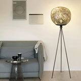 Modern Tripod Rock Lava Floor Lamp with Molten Acrylic Shade Standing Light