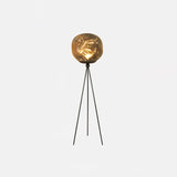 Modern Tripod Rock Lava Floor Lamp with Molten Acrylic Shade Standing Light