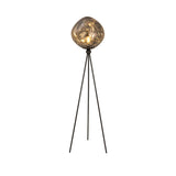 Modern Tripod Rock Lava Floor Lamp with Molten Acrylic Shade Standing Light