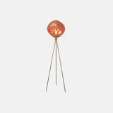 Modern Tripod Rock Lava Floor Lamp with Molten Acrylic Shade Standing Light