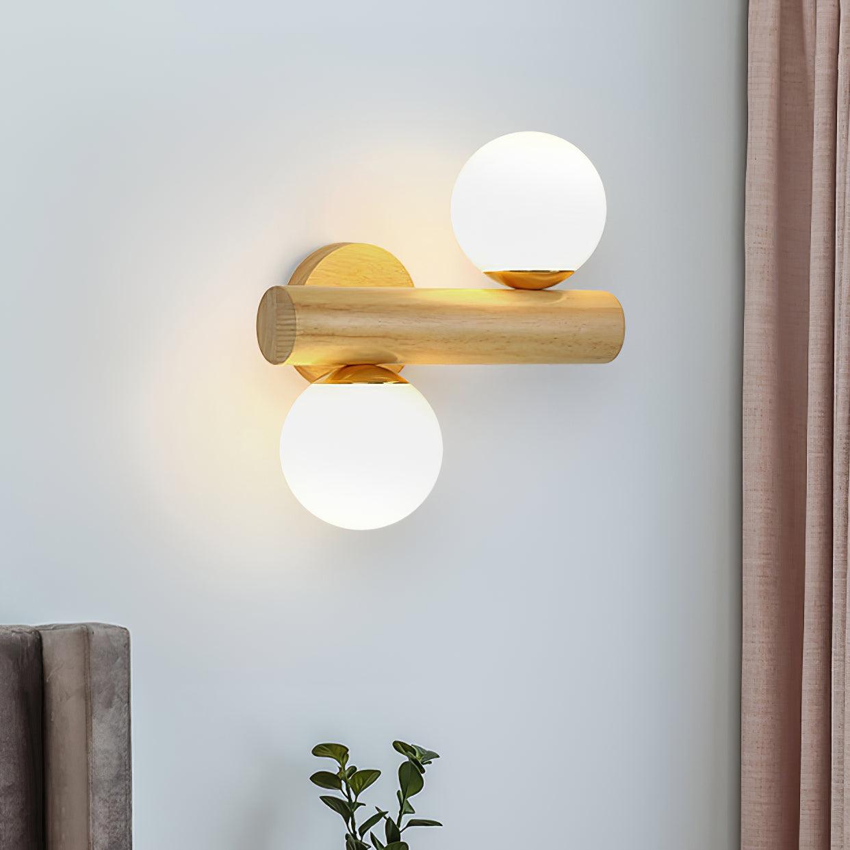 modern-tupelo-double-wooden-wall-sconce-with-rotatable-white-glass-shades-set-of-2-lighting
