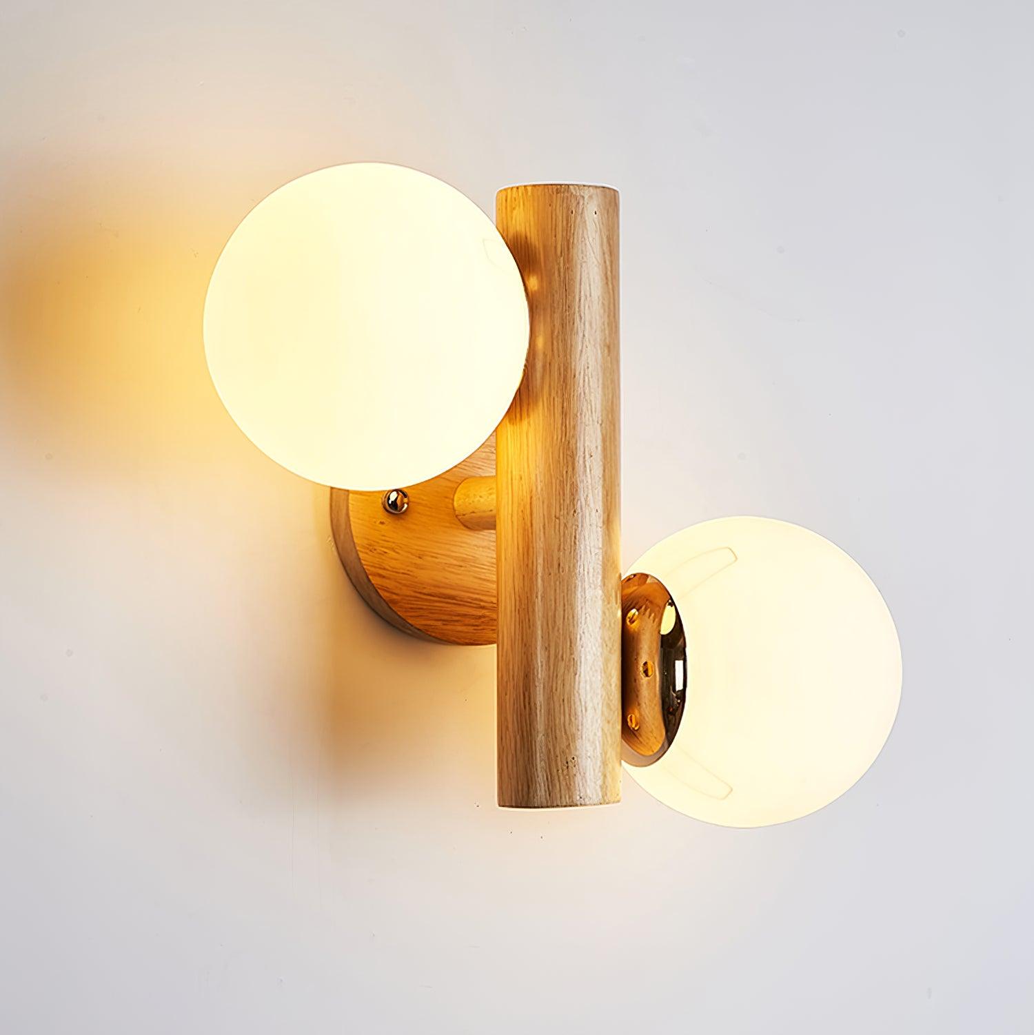 modern-tupelo-double-wooden-wall-sconce-with-rotatable-white-glass-shades-set-of-2-lighting